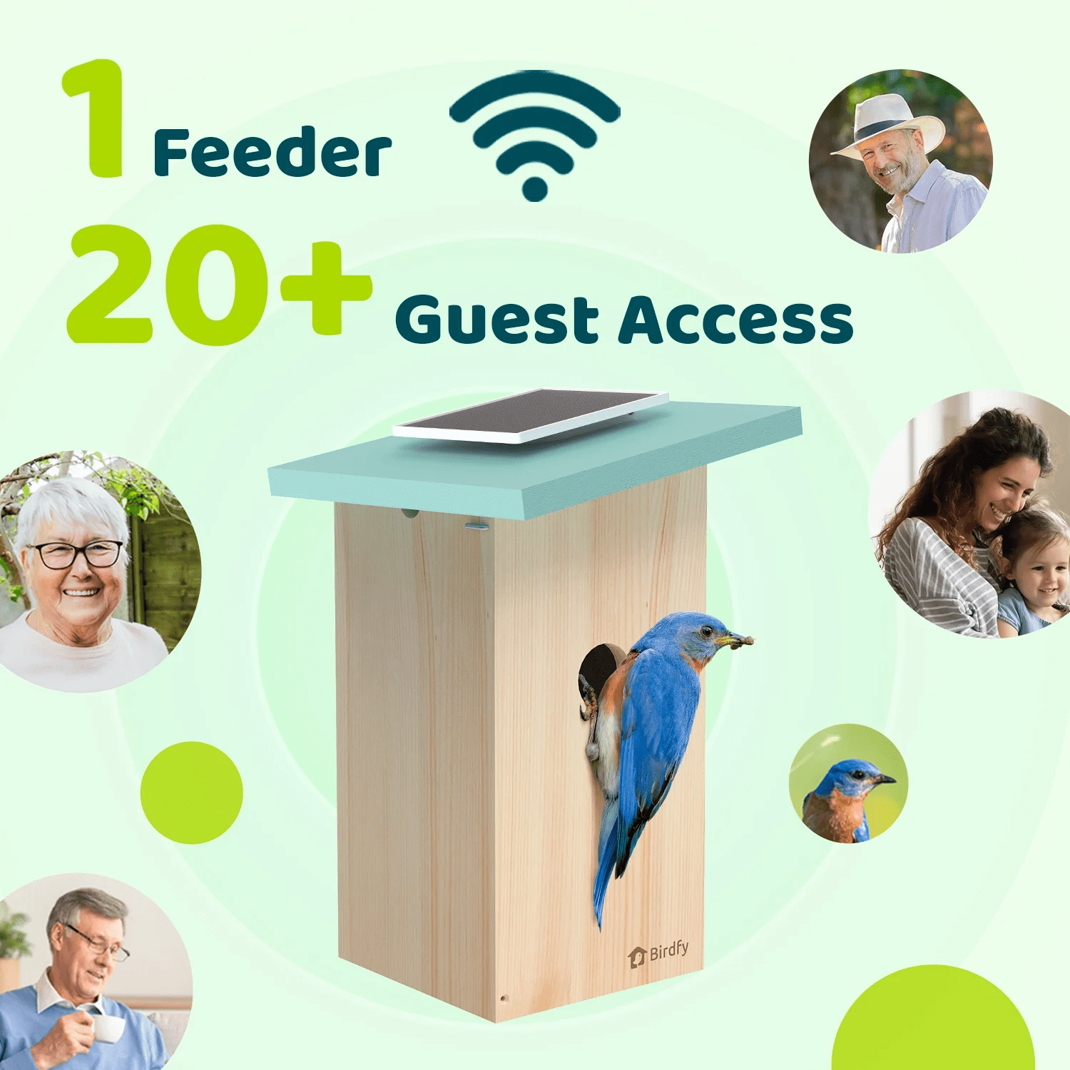 Smart s with 1080P HD Bird Feeder Camera, Perfect Viewing Bird Nesting and Hatching, Solar Powered, Cyan - Image 5