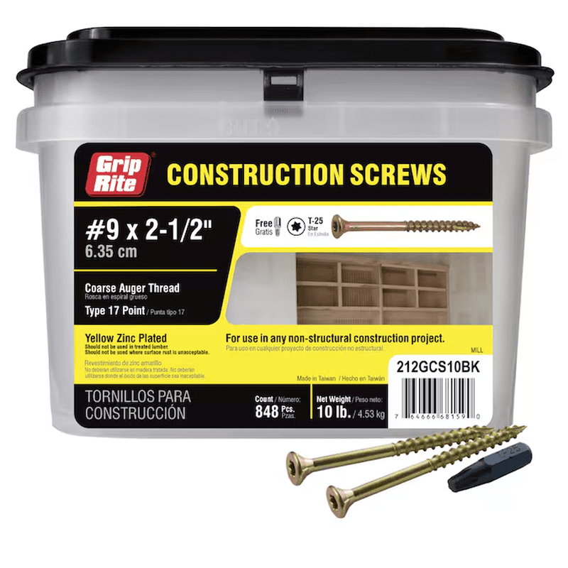 #9 X 3-In Yellow Zinc Interior Wood Screws ( 72 -Per Box ) - Image 17