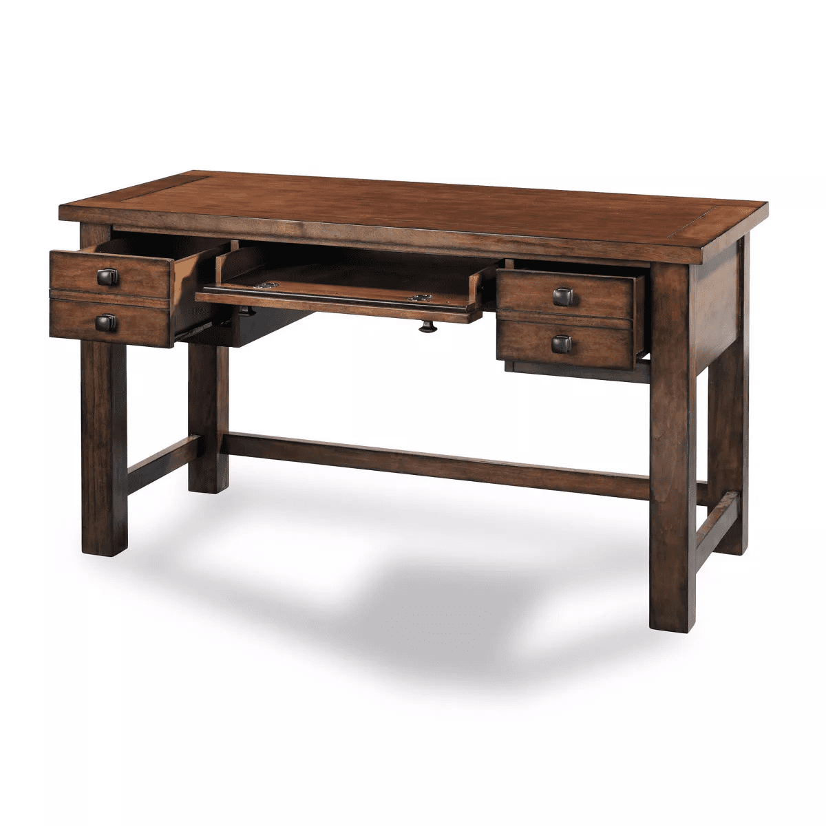 Tahoe Executive Writing Desk - Aged Maple - Home Styles: Mid-Century Modern, Hardwood Frame, Drawer Storage - Image 13