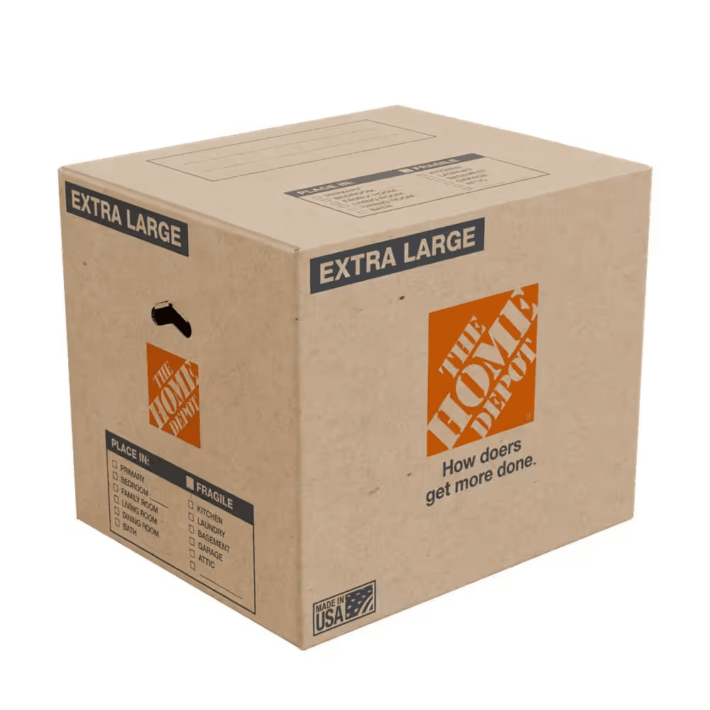 24 In. L X 20 In. W X 20 In. D Extra-Large Moving Shipping and Packing Box with Handles