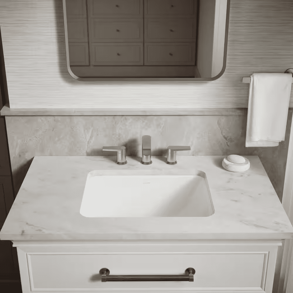 Caxton 20.4 In. X 15.75 In. Undermount Bathroom Sink in White Vitreous China - Image 9