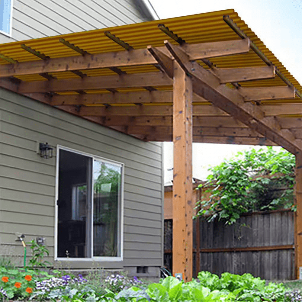 26 In. X 6 Ft. Corrugated Polycarbonate Roof Panel in Gold - Image 5