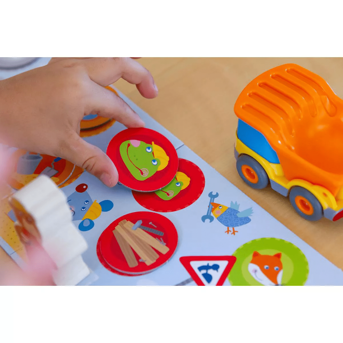 HABA My Very First Games Building Site, a Cooperative Learning Kids Game, Toddler Learning Activities & Games for 2+ Year Olds with Included Toy Truck - Image 11