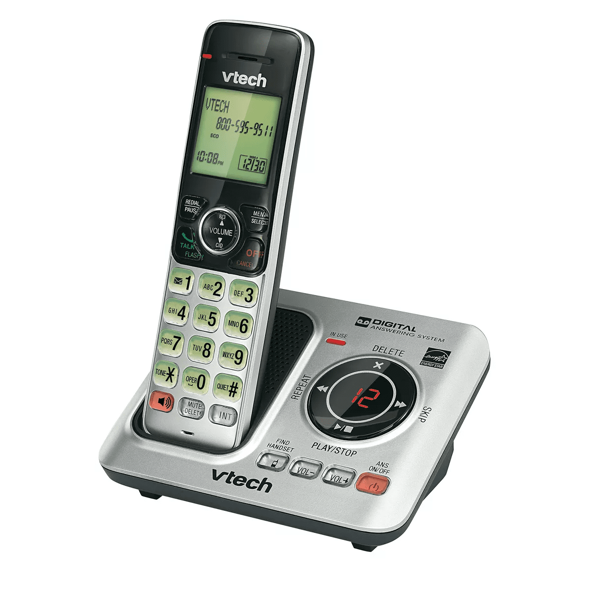 Vtech® DECT 6.0 Expandable Cordless Phone System for Landline, Digital Answering System and Caller Id/Call Waiting - Image 3