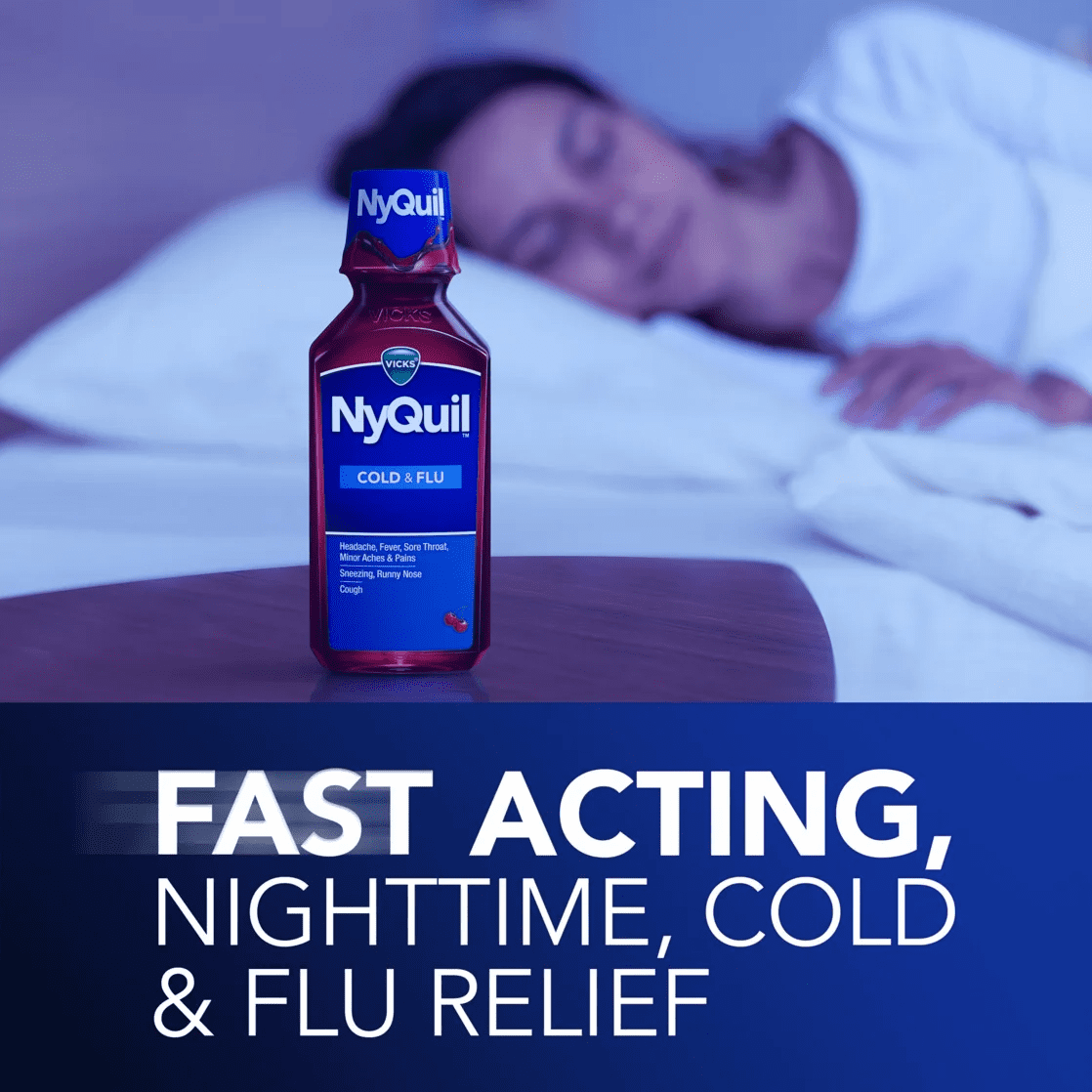 Dayquil and Nyquil Severe Cold and Flu Liquid, Cold and Flu Medicine for Adults, 2X12 Fl Oz - Image 5