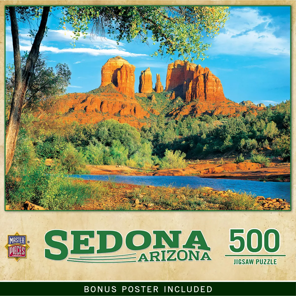 Masterpieces Sedona Arizona 500 Piece Jigsaw Puzzle for Adults - Red Rock Landscape Art