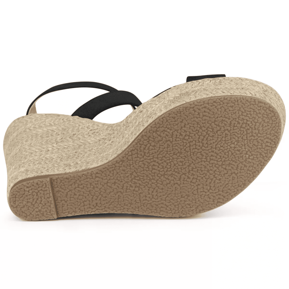 BLISSFUL STEP Women'S Slingback Crisscross High Espadrille Wedge Heel Sandals - Image 6