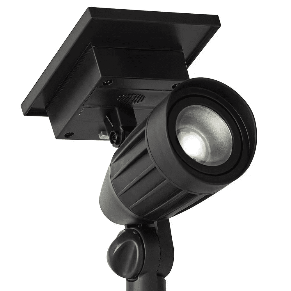 Solar 50 Lumens Black Outdoor Integrated LED Adjustable Beam Spotlight (2-Pack); Weather/Water/Rust Resistant - Image 8