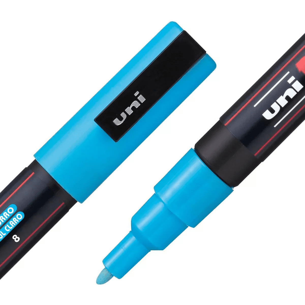 Uni POSCA 8Pk PC-3M Water Based Paint Markers Fine Tip 0.9 -1.3Mm in Assorted Colors - Image 3