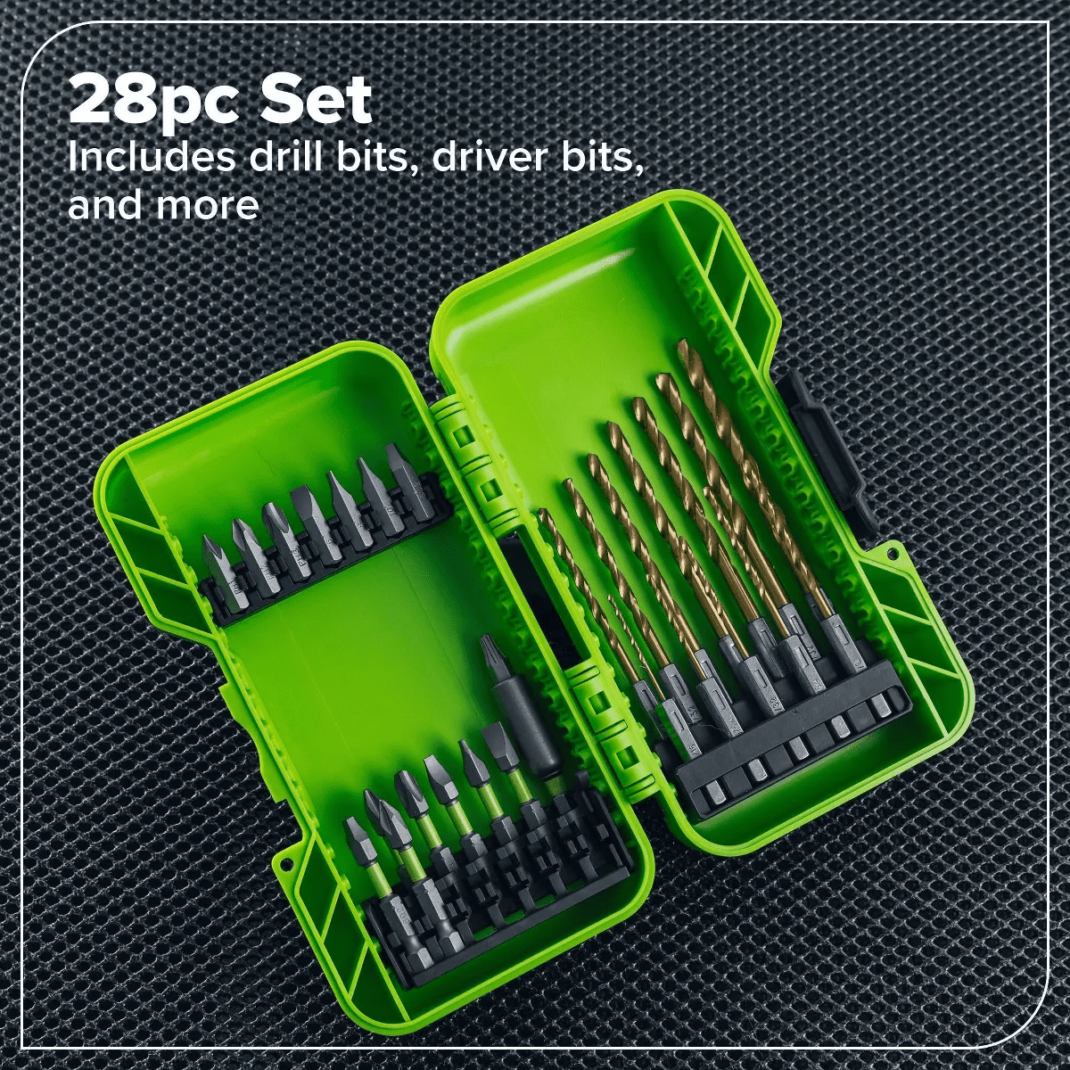 Greenworks 28Pc Multi-Material Drill and Driver Accy Kit - Image 2