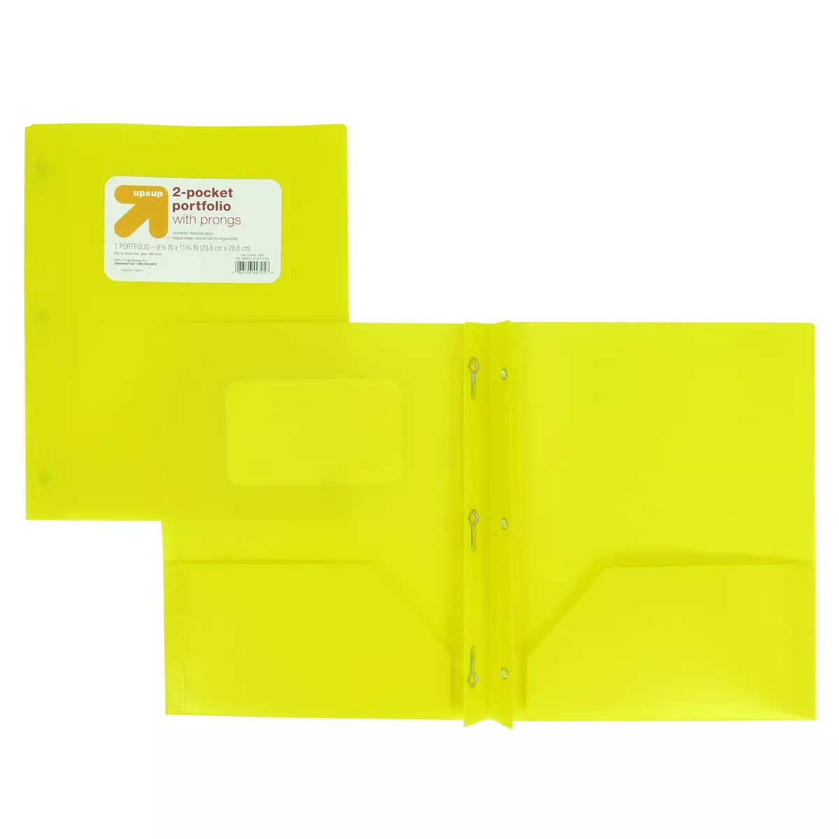 2 Pocket Plastic Folder with Prongs - Up&Up - Image 4