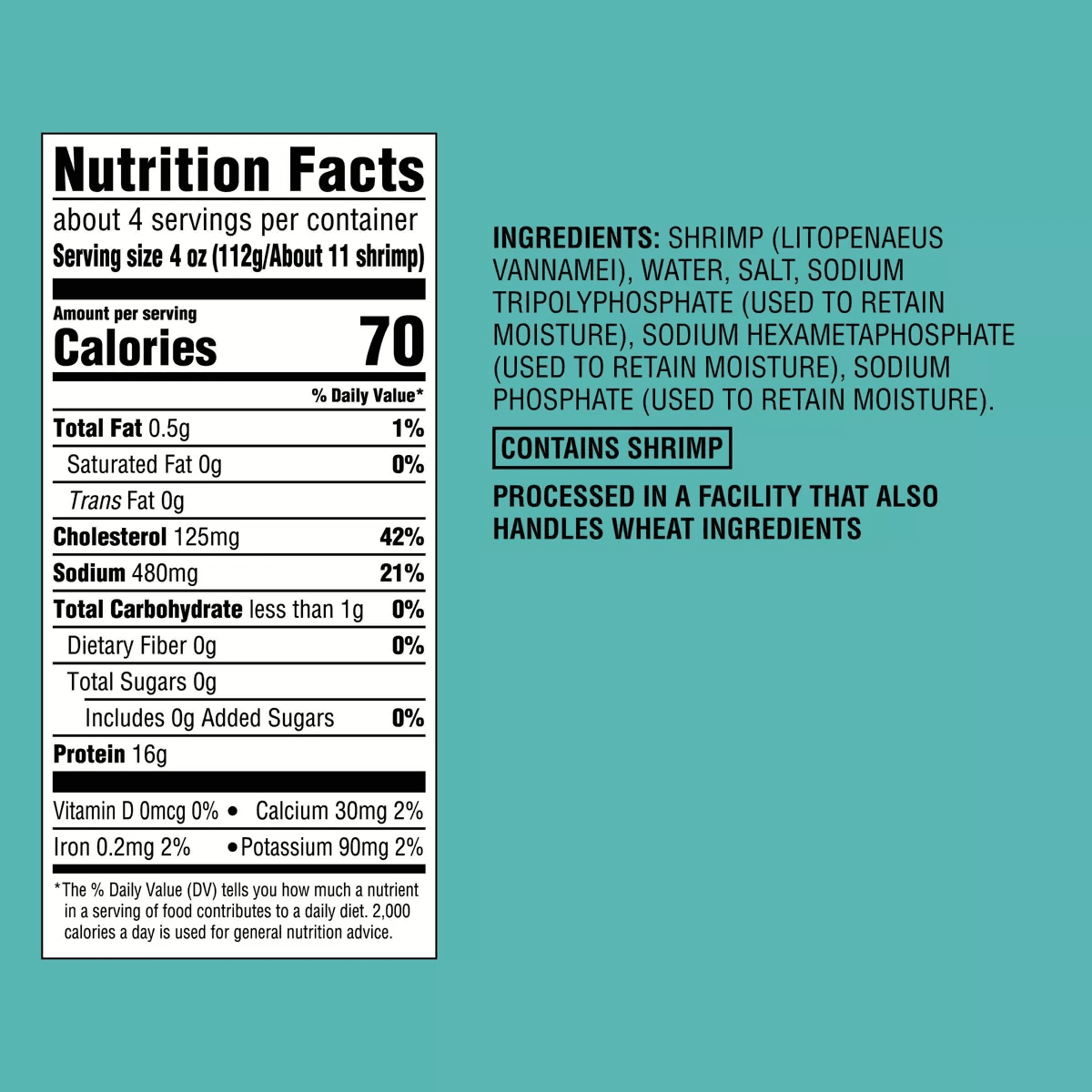 Large Tail off Peeled & Deveined Raw Shrimp - Frozen - 41-50Ct per Lb/16Oz - Good & Gatherâ„¢ - Image 6