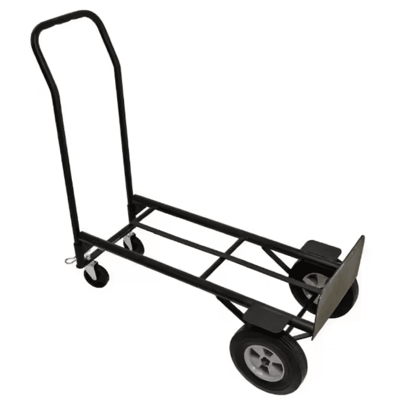 600-Lbs. Capacity 4 -Wheel Black Steel Convertible Hand Truck - Image 2