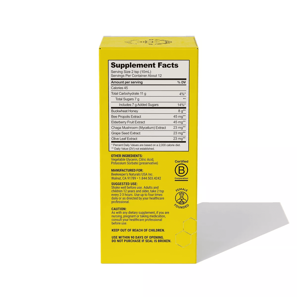 Beekeepers Naturals Daytime Propolis Cough Syrup - 4 Fl Oz - Image 7