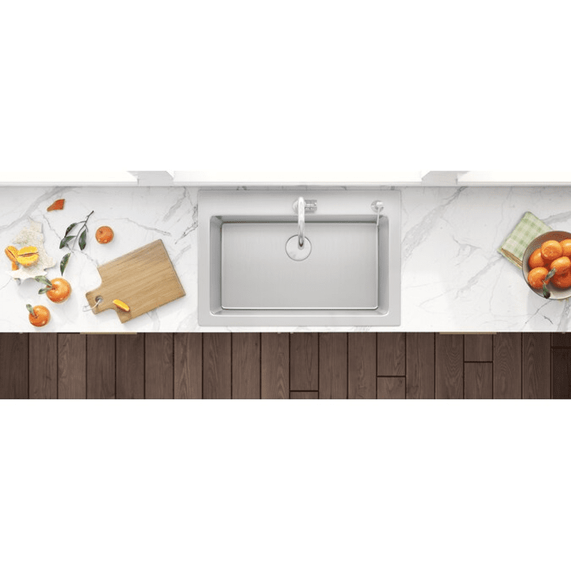 Modena Drop-In 33-In X 22-In Stainless Steel Single Bowl 16 -Gauge Kitchen Sink - Image 9