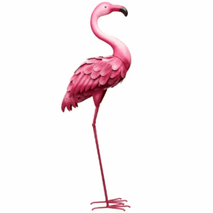 35 In. H Flamingo Metal Lawn Decor in Pink