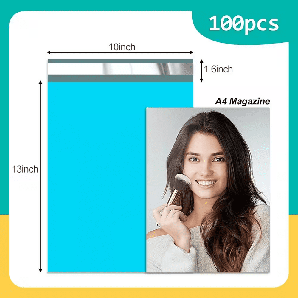 19 X 24 In. Teal Poly Mailers Extra Large Shipping Bags Self Seal Adhesive Waterproof Tear Proof Envelopes 50 Pack - Image 2