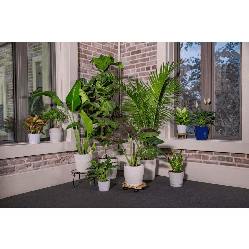 8.4 In. Concord Medium White Recycled Plastic Planter (8.4 In. D X 8.3 In. H) with Attached Saucer - Image 4