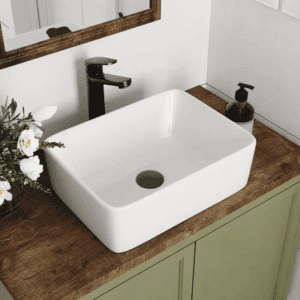 Liberty 16 In.X 12 In. Vessel Bathroom Sink in White Ceramic, Faucet Not Included