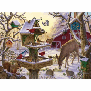 100 Big Piece Jigsaw Puzzle Sunrise Feasting by Liz Goodrick-Dillon 15" X 19"