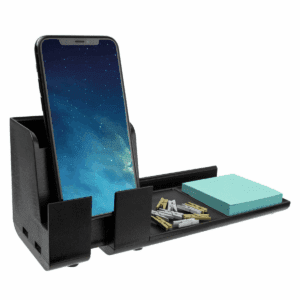 Office Konnect Desk Organizer Power Base with Phone Stand Black - Bostitch: Desk Phone Holder & Charger, Office Supplies