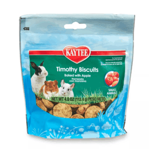 Kaytee Baked Apple Flavored Timothy Hay Rat, Guinea Pig, Hedgehog, Rabbit, Chinchilla, Hamster, Gerbil, Ferret and Mouse Pet Treats - 4Oz