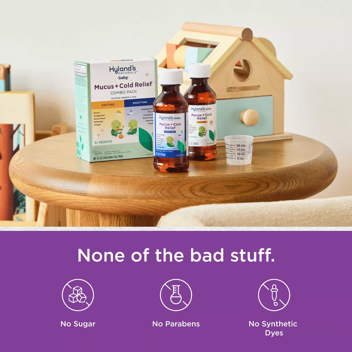 Hyland'S Naturals Baby Mucus + Cold Relief Liquid - Day/Night Combo Pack - 8 Fl Oz - Image 3