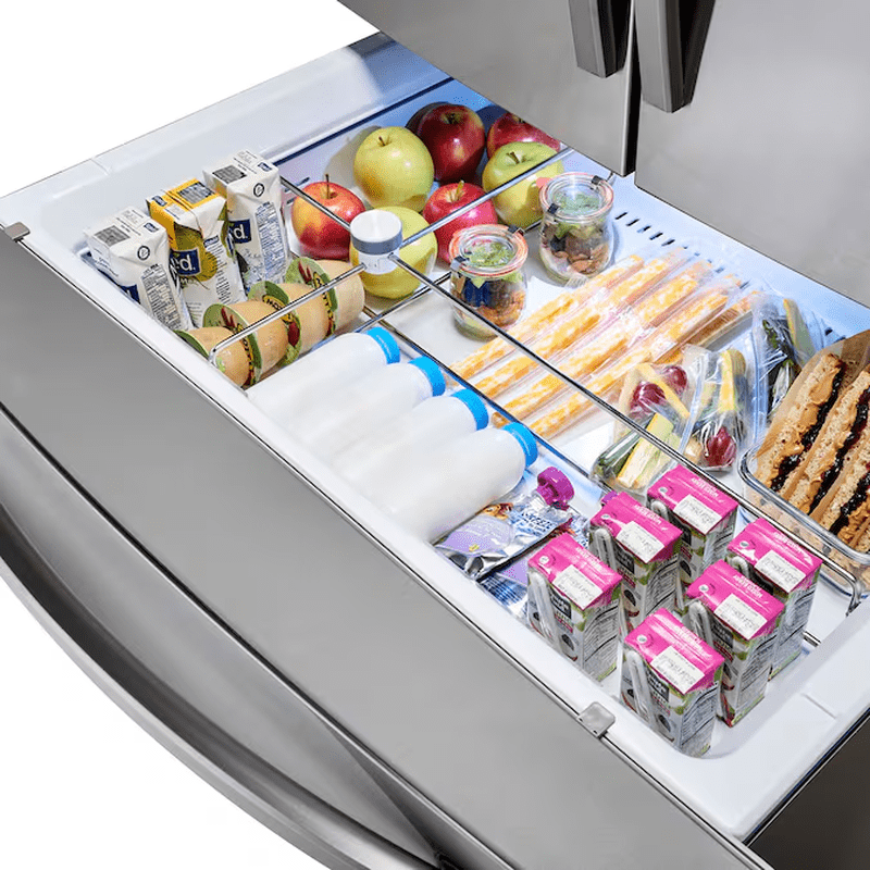 Standard-Depth with Flexzone Drawer 28-Cu Ft 4 -Door 36-In Wide Smart Compatible French Door Refrigerator with Ice Maker with Water and Ice Dispenser ( Fingerprint Resistant Stainless Steel ) ENERGY STAR Certified - Image 9