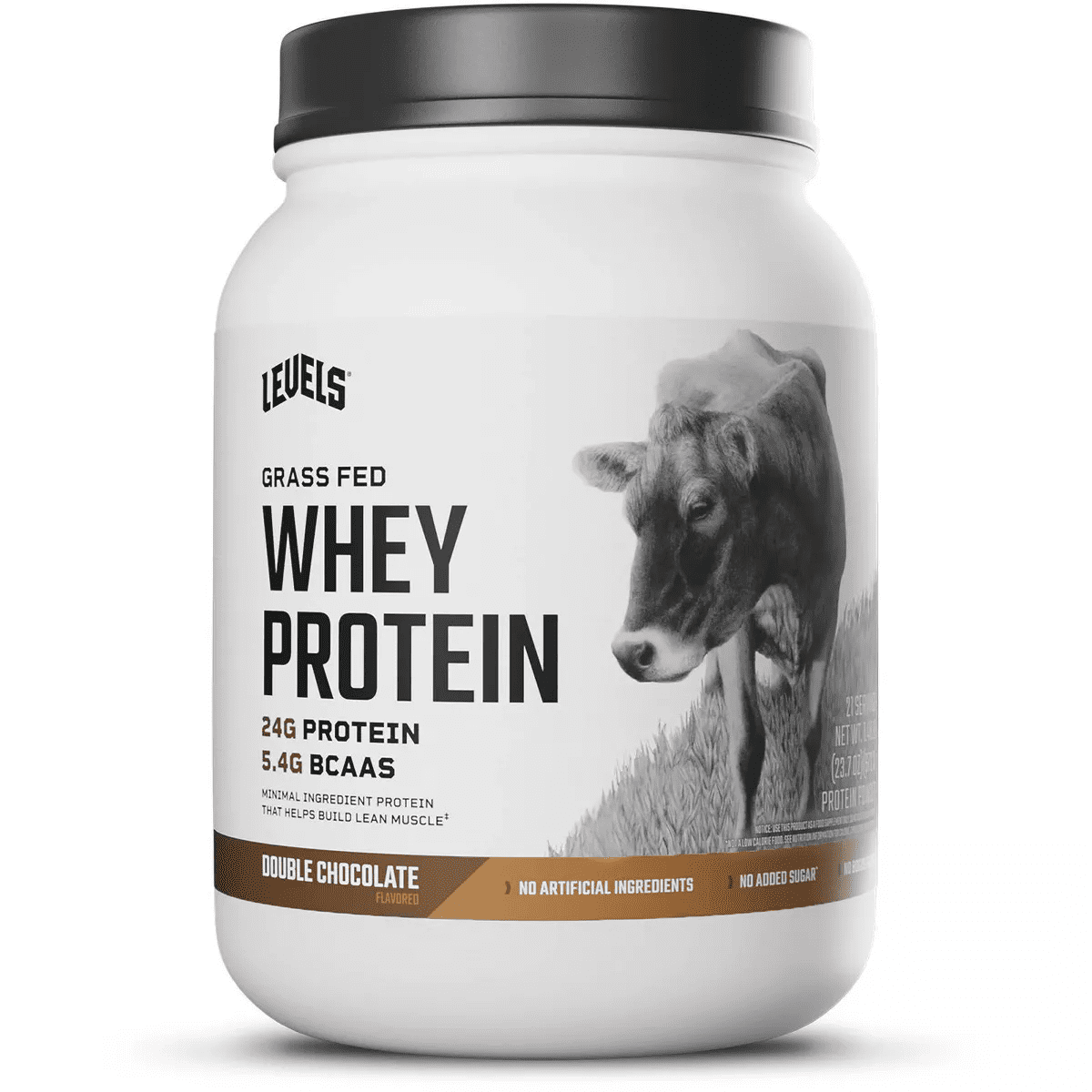 Levels Grass Fed Whey Protein Powder - Double Chocolate - 23.7Oz