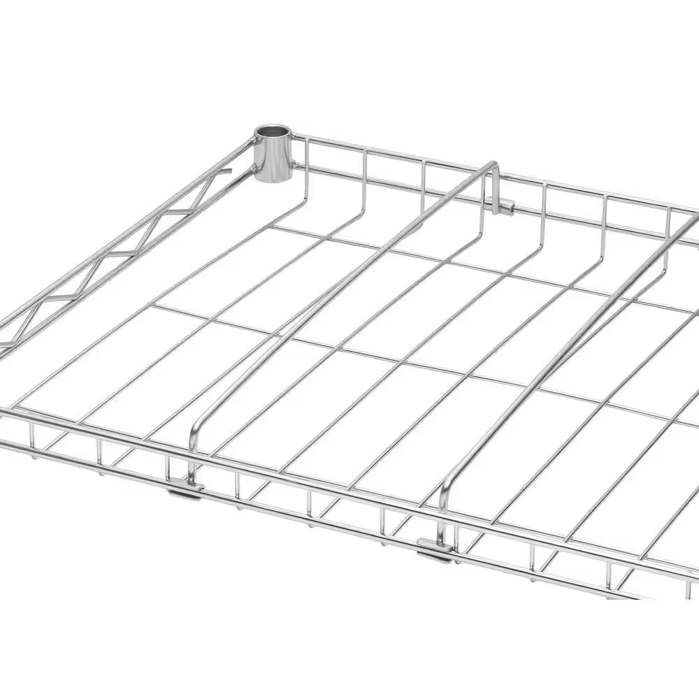 2-Shelf Can Organizer with Adjustable Dividers in Chrome - Image 6