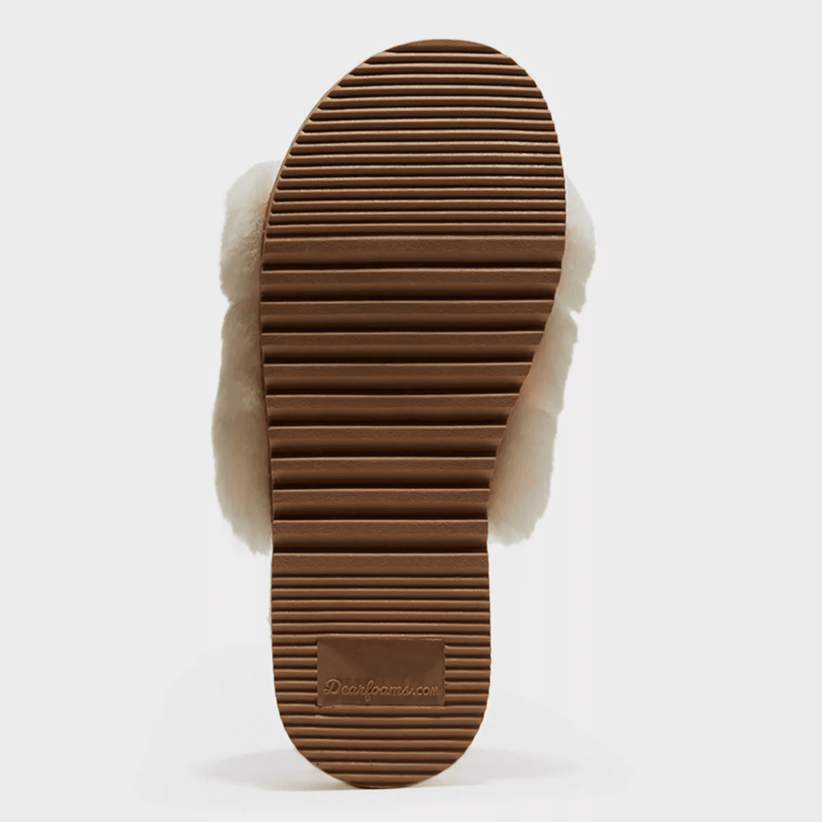 Dluxe by Dearfoams Women'S Shearling One Band Slide Slippers - Cream - Image 4