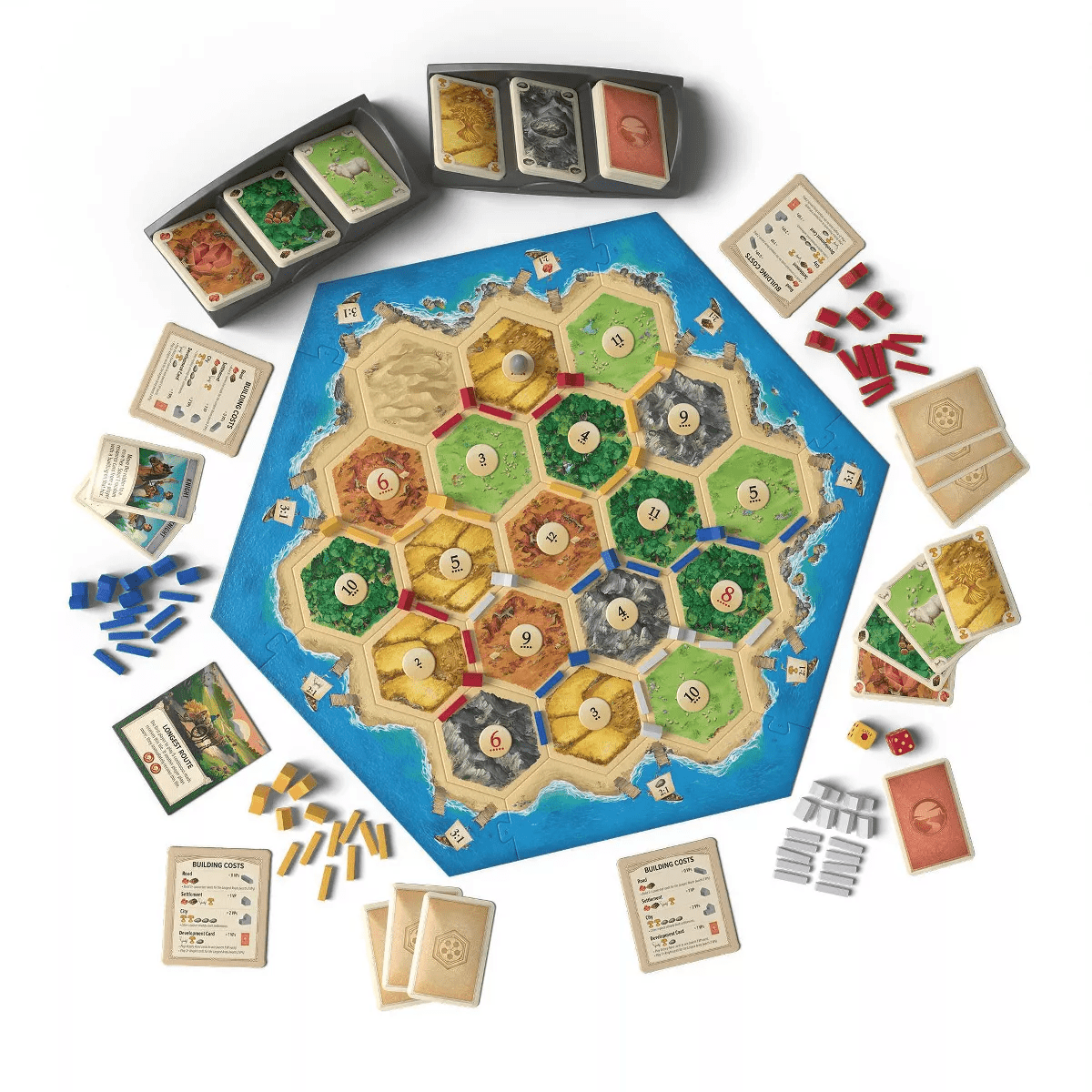 Asmodee CATAN 6E Refresh Board Game: Strategy & Social Skills, 1 Hour Play, 3-4 Players, Includes Cards & Dice - Image 3