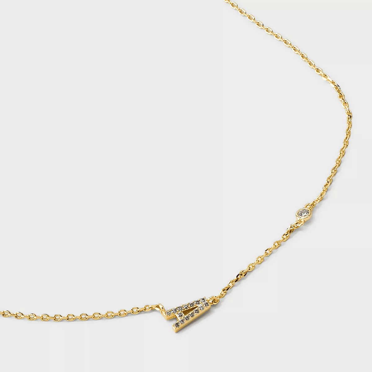 14K Gold Dipped Cubic Zirconia Initial Necklace - a New Day - Image 3