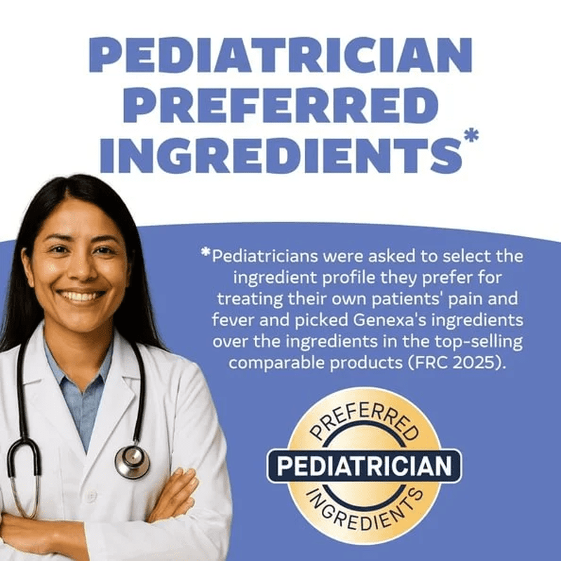 Kids’ Clean Pain & Fever Acetaminophen, Dye Free, Organic Blueberry, 4 Fl Oz - Image 2