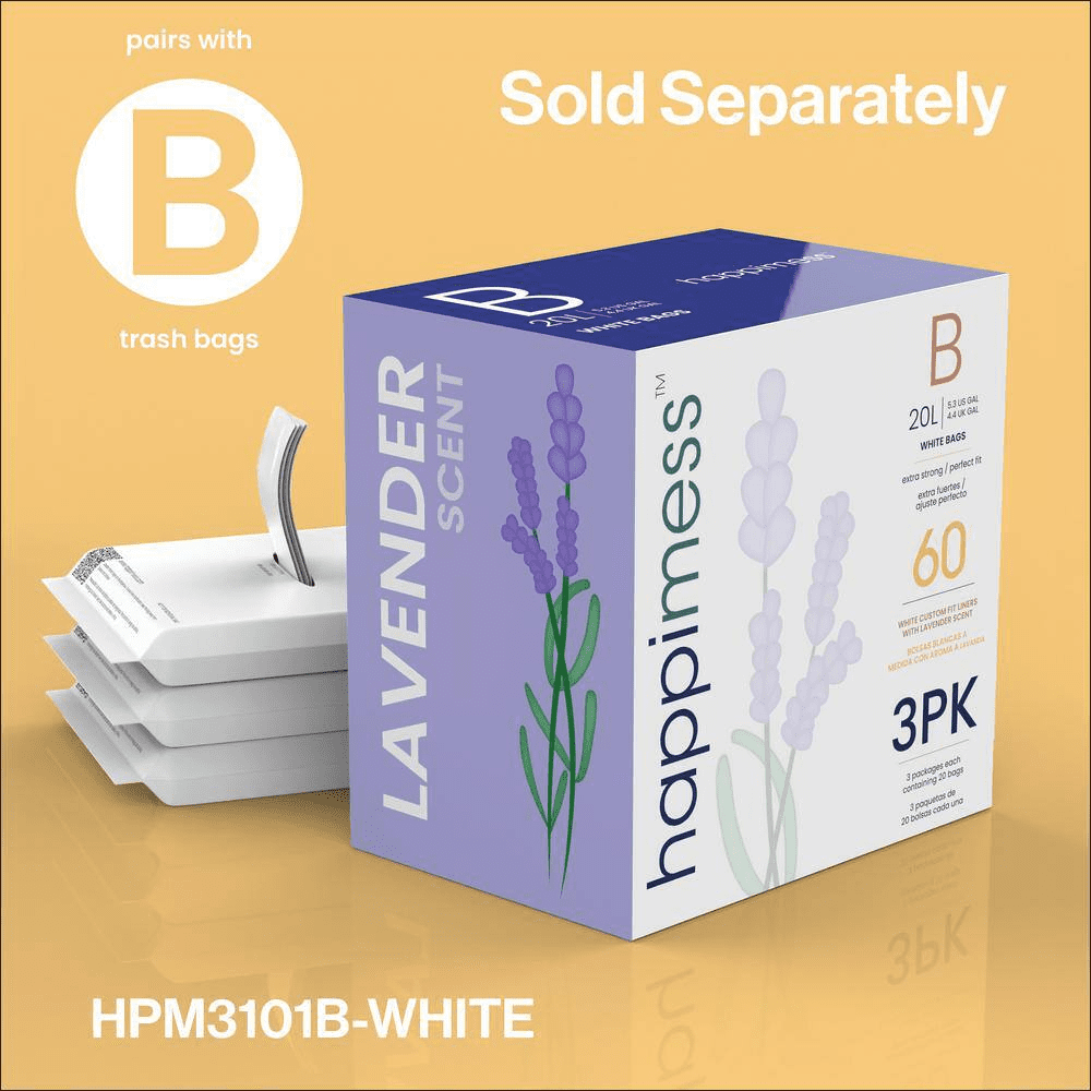 5.3 Gal. Lavender Scented Drawstring Trash Can Liner, White (60-Count, 3-Pack of 20 Liners) - Image 8