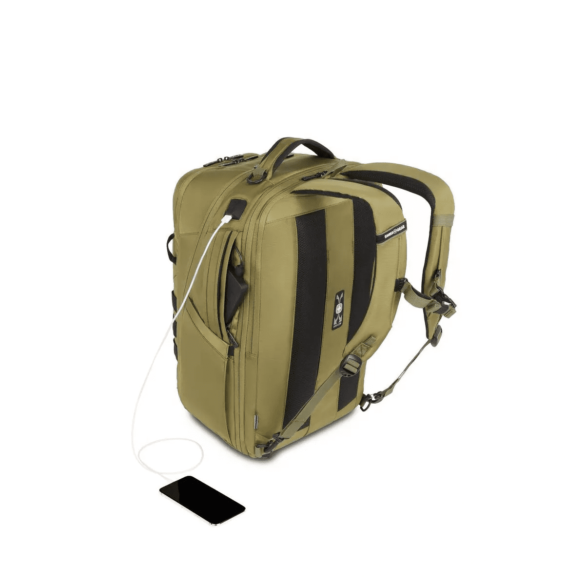 SWISSGEAR 45L Travel Backpack with RFID Blocking Pocket - Olive Branch: Polyester, Fits 17" Laptop - Image 9