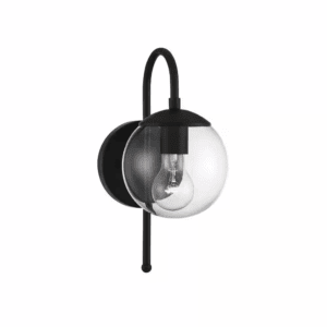 6 In. W X 13 In. H 1-Light Matte Black Hardwired Outdoor Wall Lantern Sconce with Clear Glass Shade