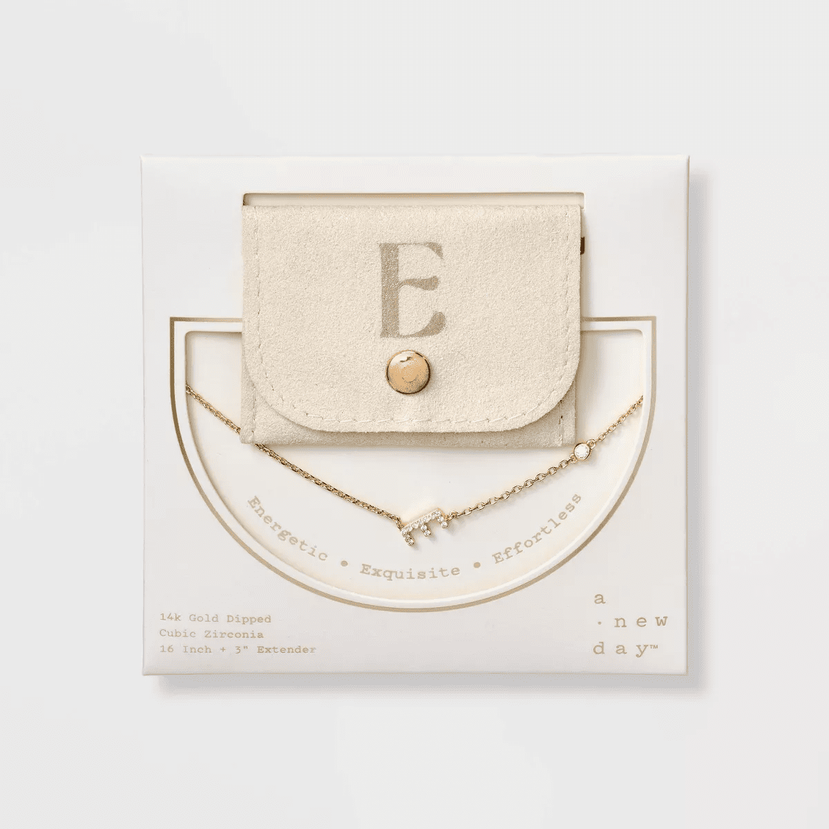 14K Gold Dipped Cubic Zirconia Initial Necklace - a New Day - Image 7