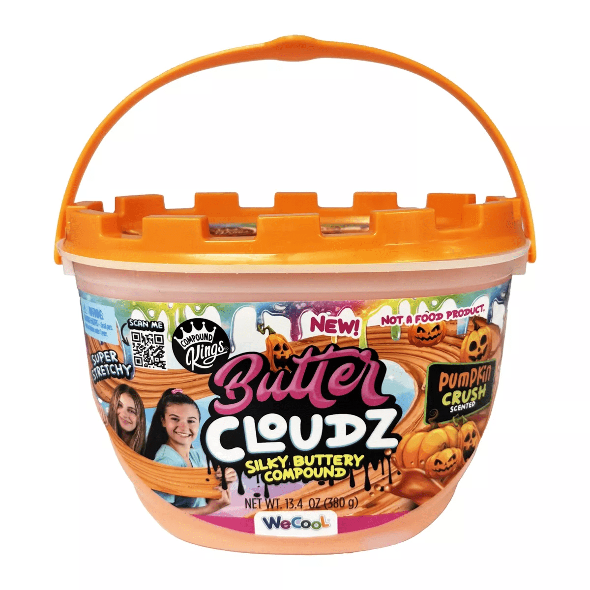 Compound Kings Halloween Pumpkin Crush Butter Cloudz Tub: Creative Thinking Slime for Kids & Adults, 1 Piece