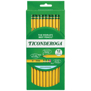 Premium Wood Pencils, Unsharpened #2 Lead, Yellow, 12 Count