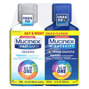 Mucinex Max Strength Cold & Flu Medicine - Day & Night - Liquid - 6 Fl Oz/2Ct