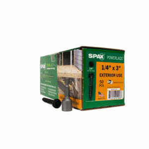 1/4 In. X 3 In. Exterior Hex Head Structural Wood Lag Screws Powerlags Hex (50 Each) Bit Included