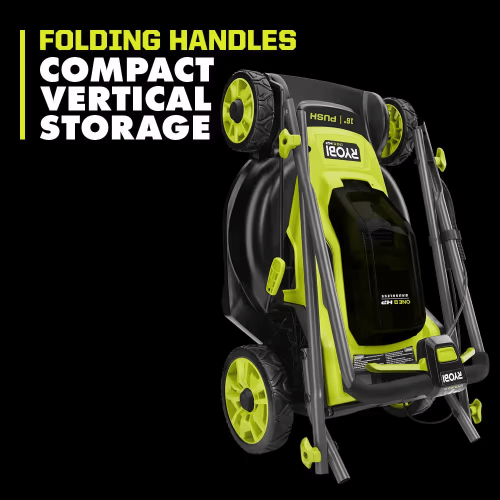 ONE+ HP 18V Brushless 16 In. Cordless Walk behind Push Mower W/ UV Resistant Cover, (2) 4.0 Ah Batteries & (1) Charger - Image 8