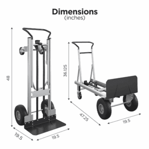800-Lbs. Capacity 4 -Wheel Multiple Colors/Finishes Aluminum Convertible Hand Truck