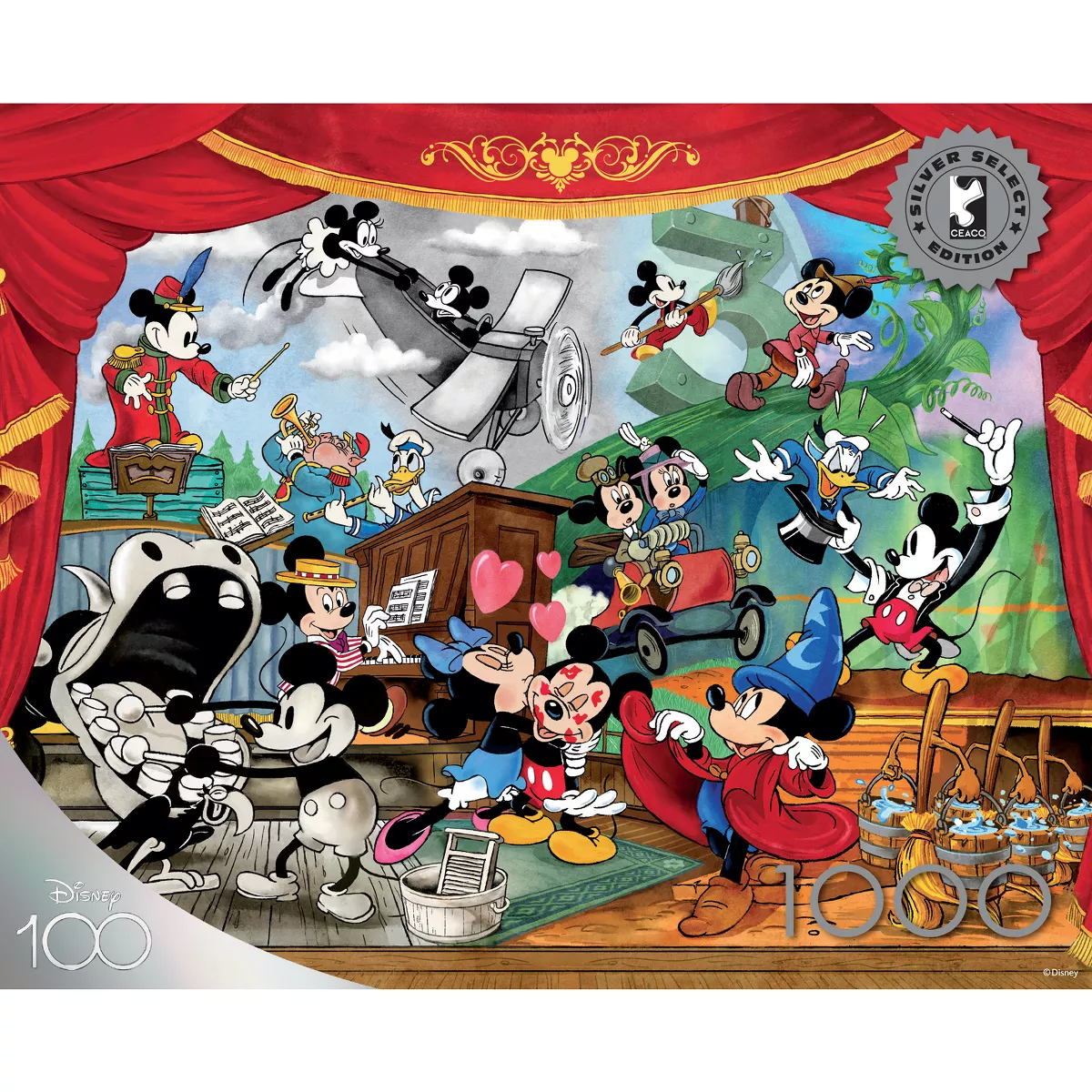 Silver Select Disney Mickey through the Years 1000Pc Puzzle: Buffalo Games Jigsaw, Fantasy Theme, Problem Solving - Image 3