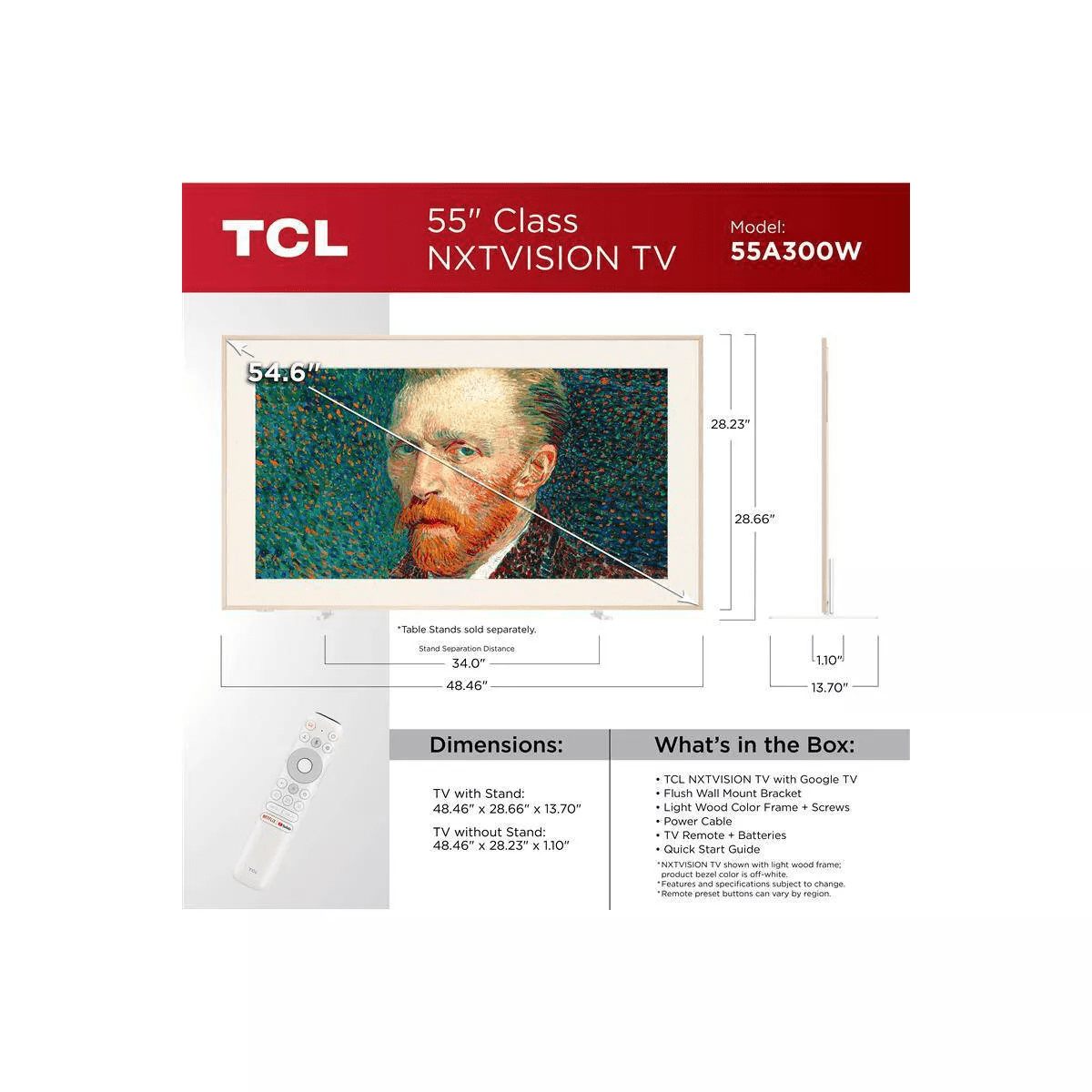 TCL 55" Class NXTVISION 4K QLED Smart Frame with Google TV and Flush Wall Mount - White 55A300W - Image 22