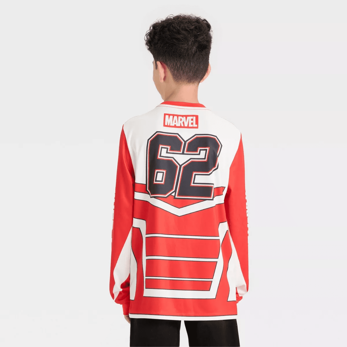 Boys' Marvel Spider-Man Long Sleeve Mesh Riding Jersey - White - Image 3