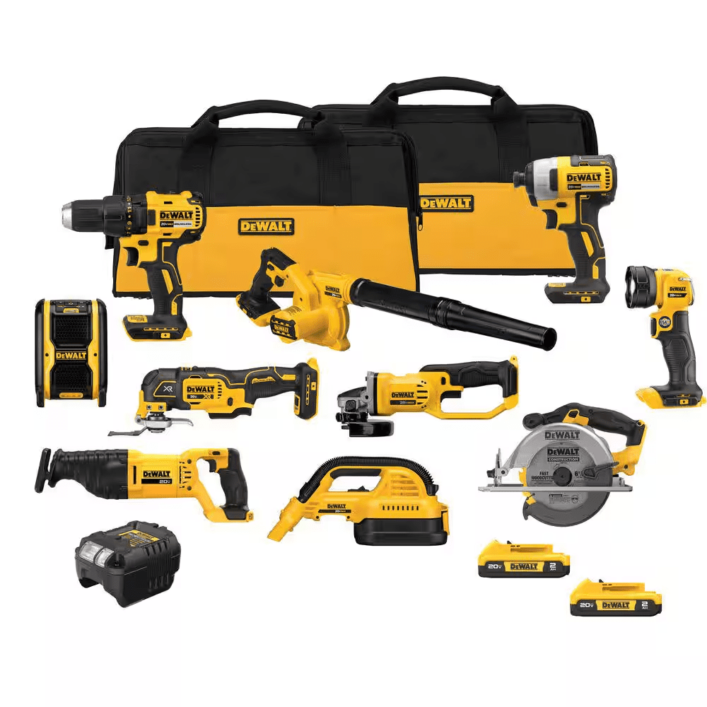 20-Volt Max Lithium-Ion 10-Tool Cordless Combo Kit with Two 2.0 Ah Batteries, Charger and 2 Bags - Image 10