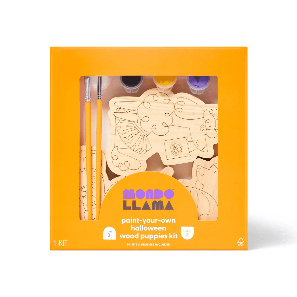 3Ct Halloween Craft Wood Dogs in Costume Painting Kit - Mondo Llama™ - Image 4