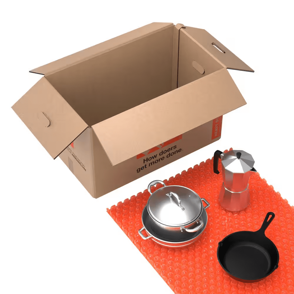 26 In. L X 16 In. W X 15 In. D Heavy-Duty Large Moving Shipping and Packing Box with Handles - Image 5